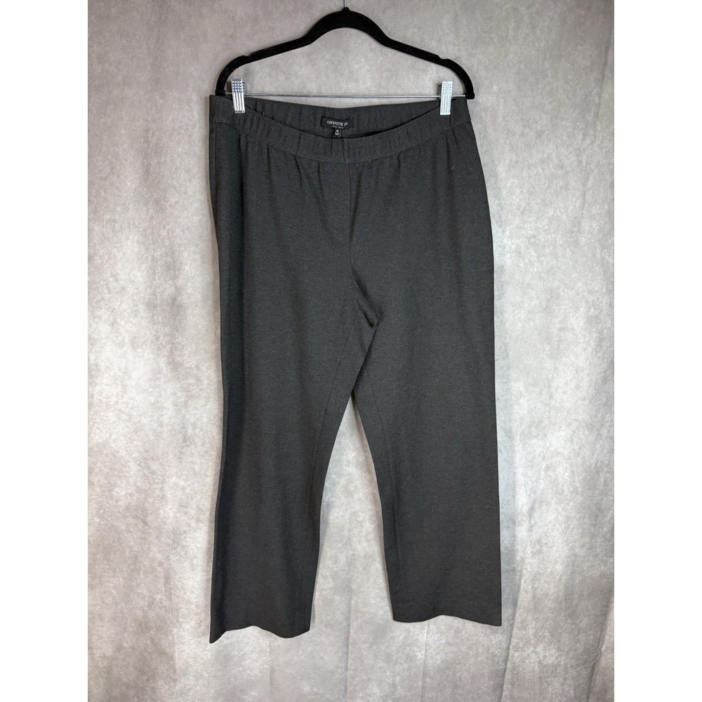 Lafayette 148 Pull On Straight Leg Stretch Ponte Trousers Pants In Gray Size XL